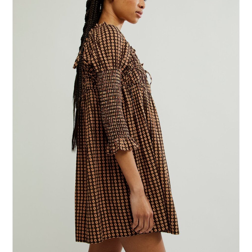 🎉LAST CHANCE🎉 FREE PEOPLE Star Dip Mini Dress / Black Combo - Picture 5 of 14